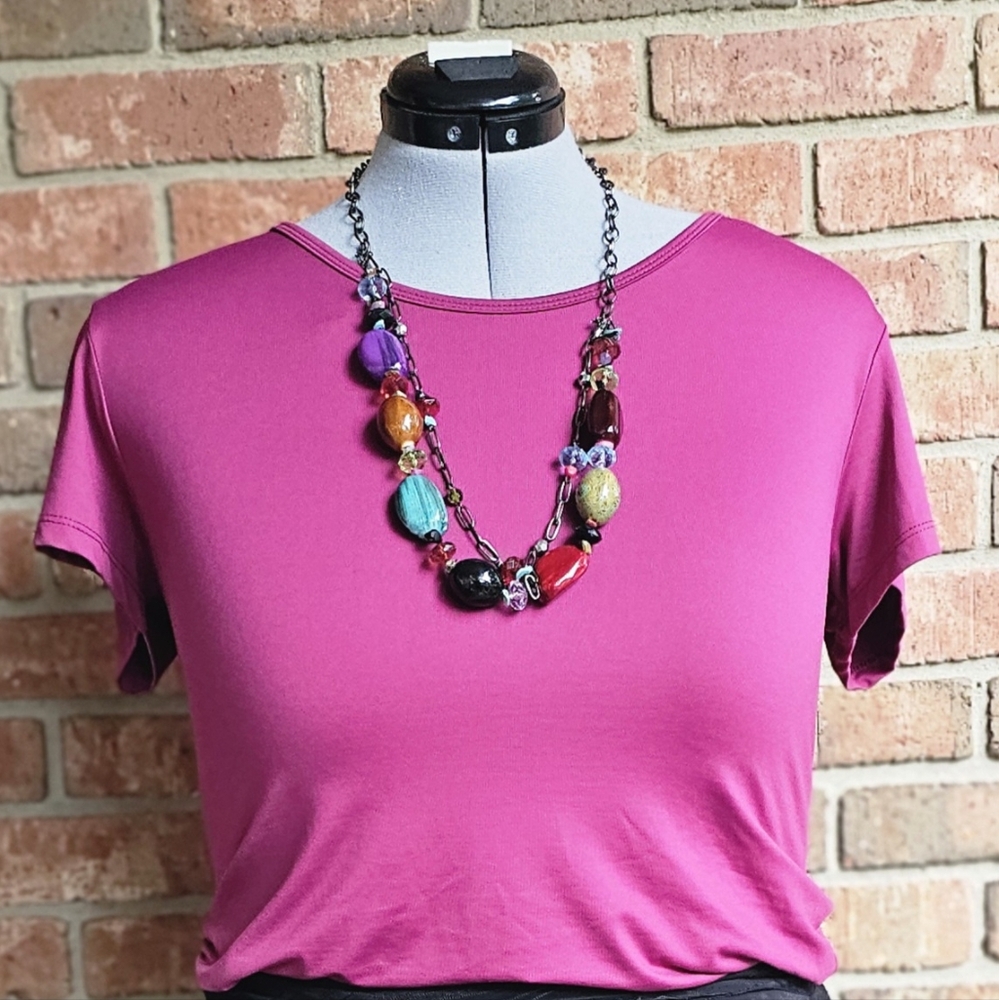 Pink Stretch Tee